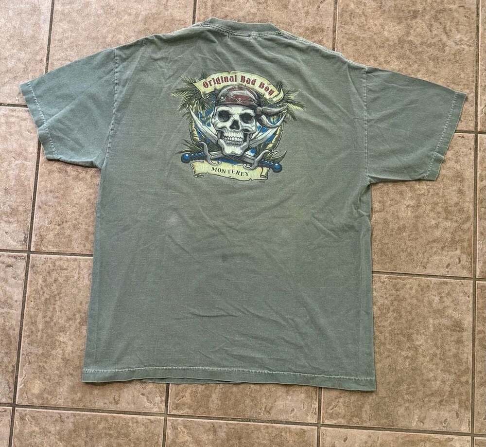 West Trend Vintage Style Original Bad Boy Monterey Skull Shirt Size L